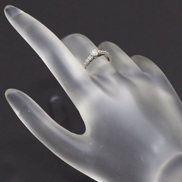 Niwa Pt950 Diamond Ring 0.26 F VS1 3EX Flower Beauty 