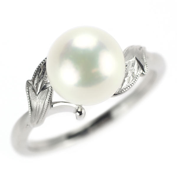 Mikimoto Pt900 Akoya pearl ring, diameter approx. 8.5mm 