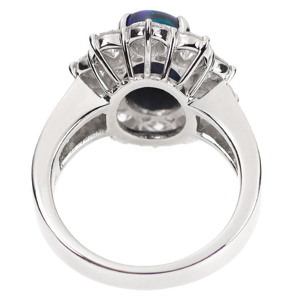 Pt900 ブラック オパール ダイヤモンド リング 1.87ct D2.58ct