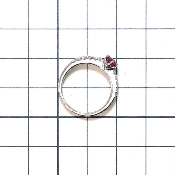 Pt900 ルビー ダイヤモンド リング 0.62ct D0.36ct