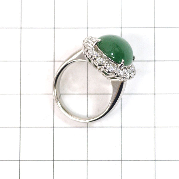Pt900 翡翠 ダイヤモンド リング 8.21ct D2.00ct