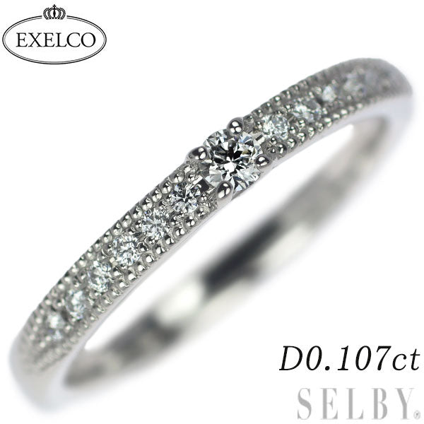 Excelco Pt950 Diamond Ring 0.107ct 