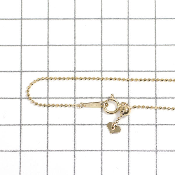 New K18YG Chain Necklace ~45cm Cut Ball 1.1mm 