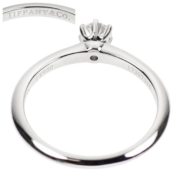 Tiffany Pt950 Diamond Ring 0.25ct Solitaire 