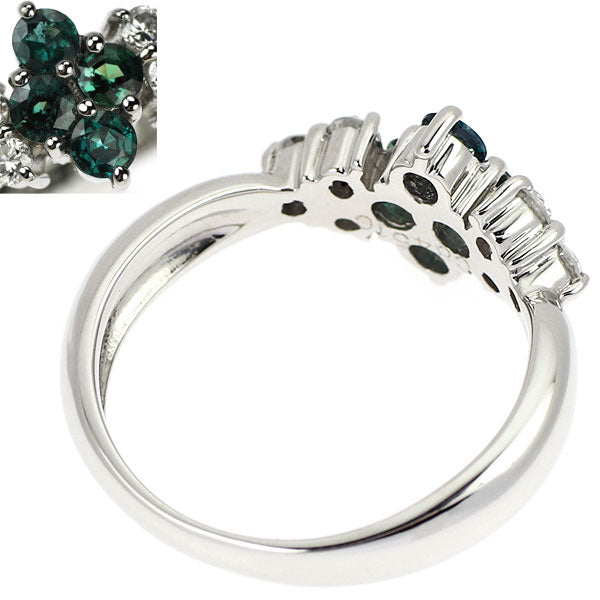 希少 Pt900 アレキサンドライト ダイヤモンド リング 0.34ct Ｄ0.23ct