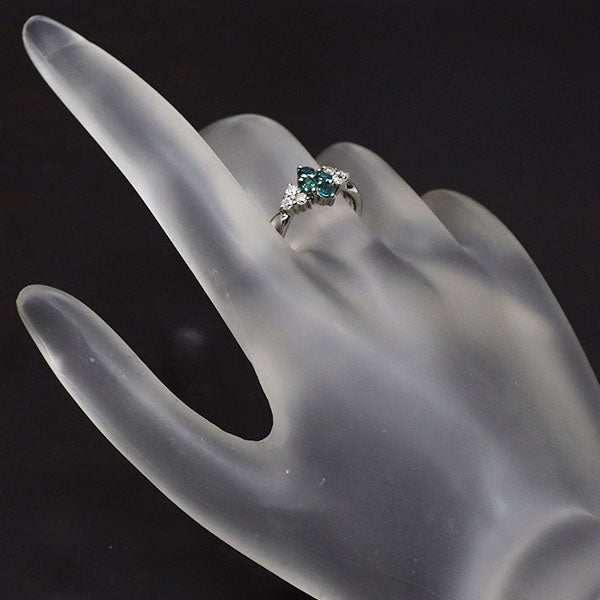 希少 Pt900 アレキサンドライト ダイヤモンド リング 0.34ct Ｄ0.23ct