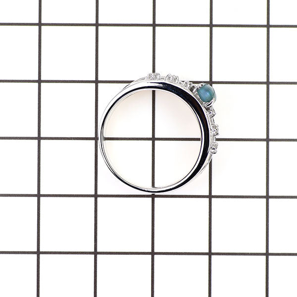希少 K18WG アレキサンドライト キャッツアイ ダイヤモンド リング 0.88ct D0.19ct