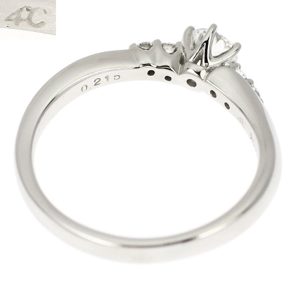 4℃ Pt950 Diamond Ring 0.215ct 