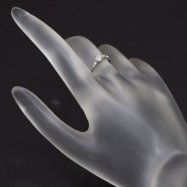 4℃ Pt950 Diamond Ring 0.215ct 