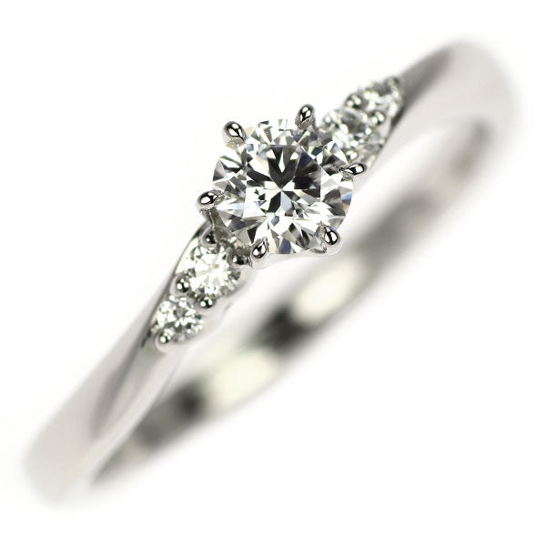 4℃ Pt950 Diamond Ring 0.215ct 
