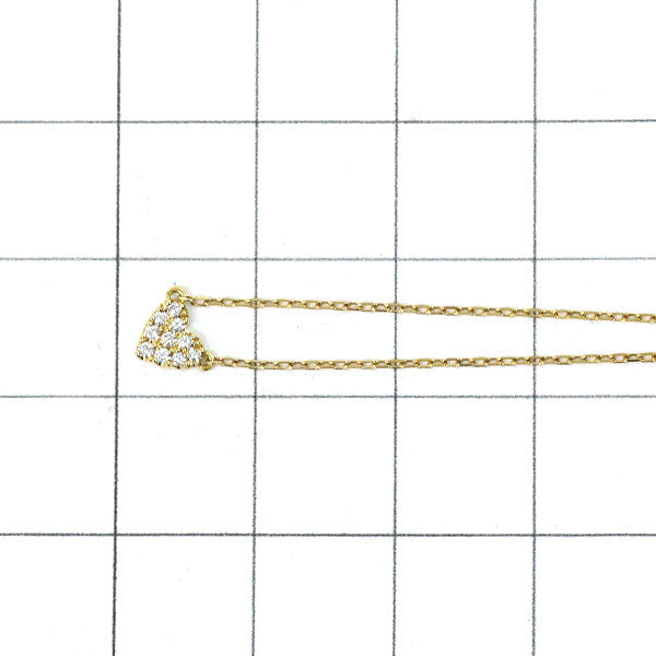 Vivienne Couture/Ahker K18YG Diamond Pendant Necklace 0.05ct Heart Pavé 