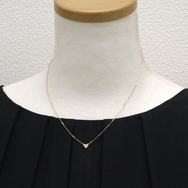 Vivienne Couture/Ahker K18YG Diamond Pendant Necklace 0.05ct Heart Pavé 