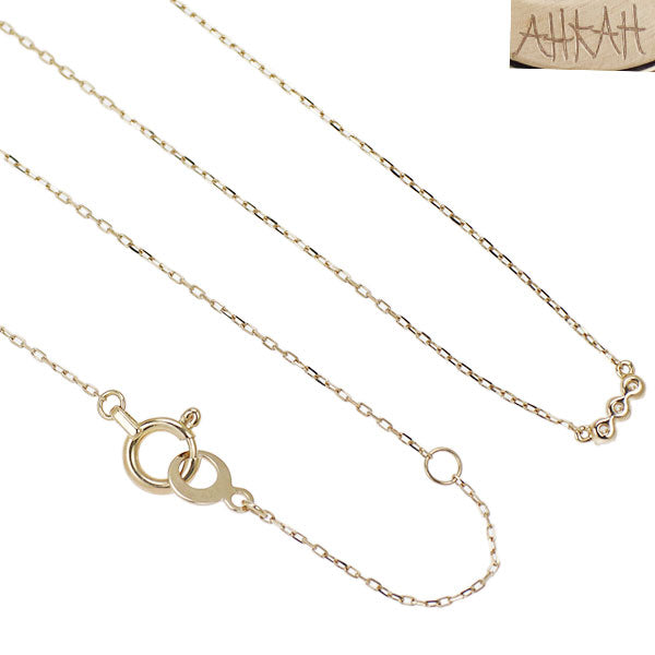 アーカー K18PG ダイヤモンド ペンダントネックレス 0.02ct アミュレット 限定モデル