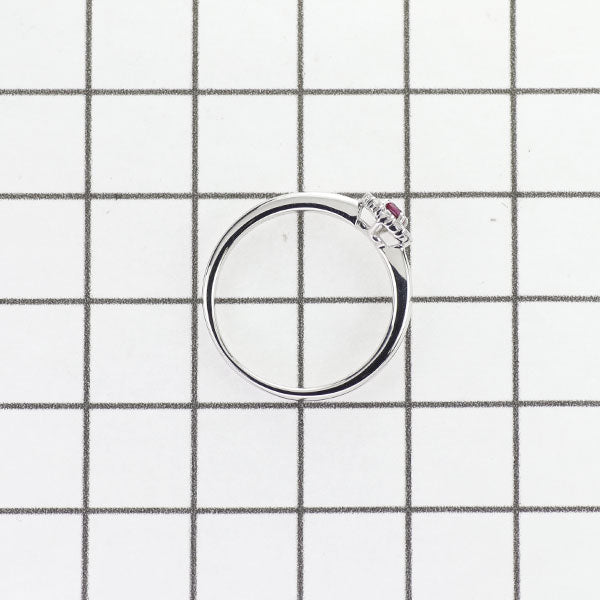 K18WG ルビー ダイヤモンド リング 0.08ct D0.08ct