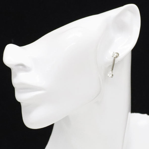 平和堂貿易 Pt ペアシェイプ ダイヤモンド ピアス 0.799ct D0.40ct