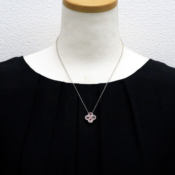 Pt950/ Pt850 インペリアルトパーズ ダイヤモンド ペンダントネックレス 1.77ct D0.12ct