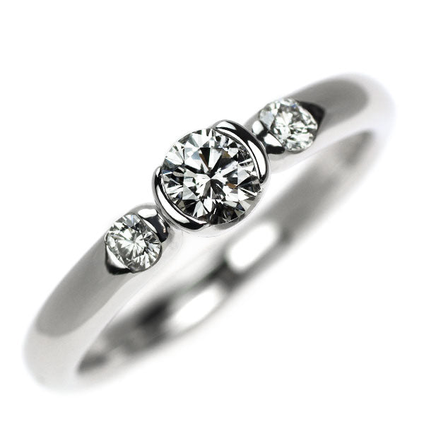 ロイヤルアッシャー Pt900 ダイヤモンド リング 0.24ct D VS2 VG D0.10ct