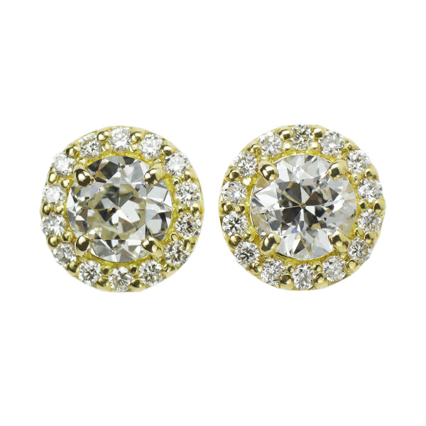 新品 K18YG サーキュラーブリリアントカット ダイヤモンド ピアス 0.906ct I/K SI1-2 D0.22ct 【エスコレ】 —  セルビーオンラインストア