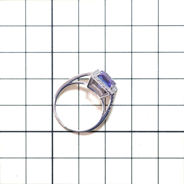 K18WG タンザナイト ダイヤモンド リング 2.346ct D0.37ct