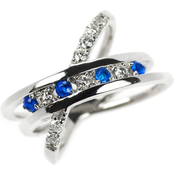希少 Pt900 アウイナイト ダイヤモンド リング 0.143ct D0.25ct