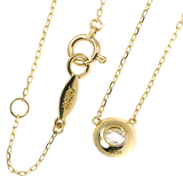 アーカー K18YG ローズカット ダイヤモンド ペンダントネックレス 0.20ct