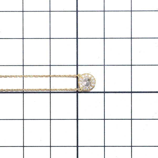 アーカー K18YG ローズカット ダイヤモンド ペンダントネックレス 0.20ct