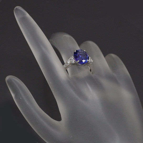 Pt900 タンザナイト ダイヤモンド リング 5.15ct D0.55ct — セルビーオンラインストア