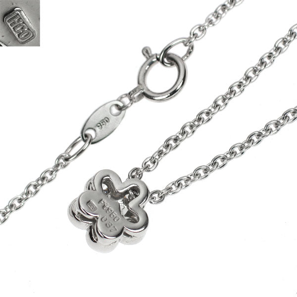 平和堂貿易 Pt950 ダイヤモンド ペンダントネックレス 0.37ct フラワー