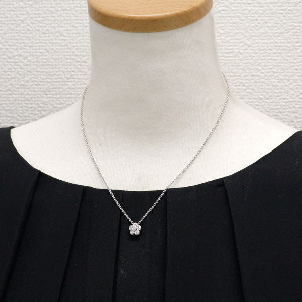 平和堂貿易 Pt950 ダイヤモンド ペンダントネックレス 0.37ct フラワー