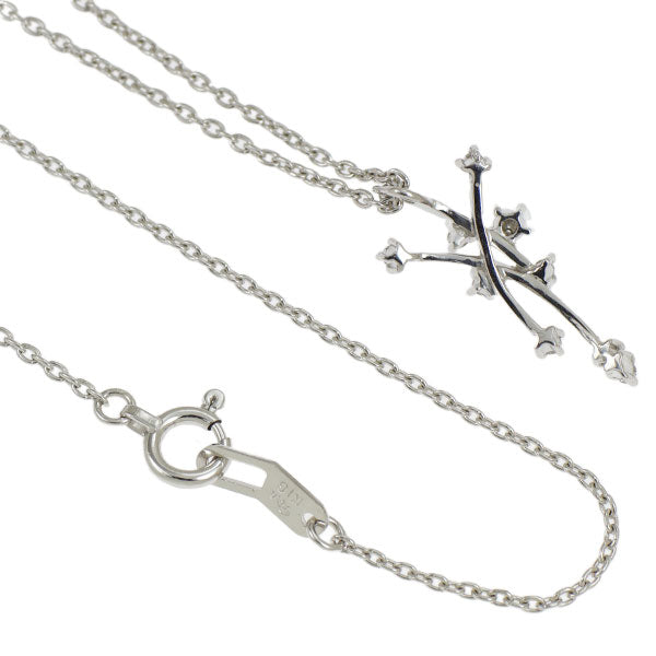 スタージュエリー K18WG ダイヤモンド ペンダントネックレス 0.08ct