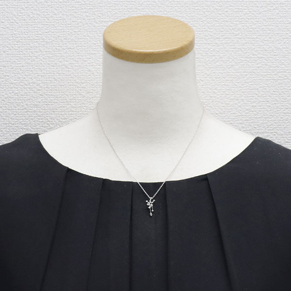 スタージュエリー K18WG ダイヤモンド ペンダントネックレス 0.08ct