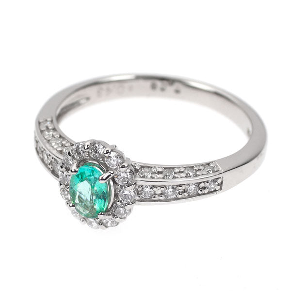 Pt900 ブラジル産パライバトルマリン ダイヤモンド リング 0.26ct D0.43ct