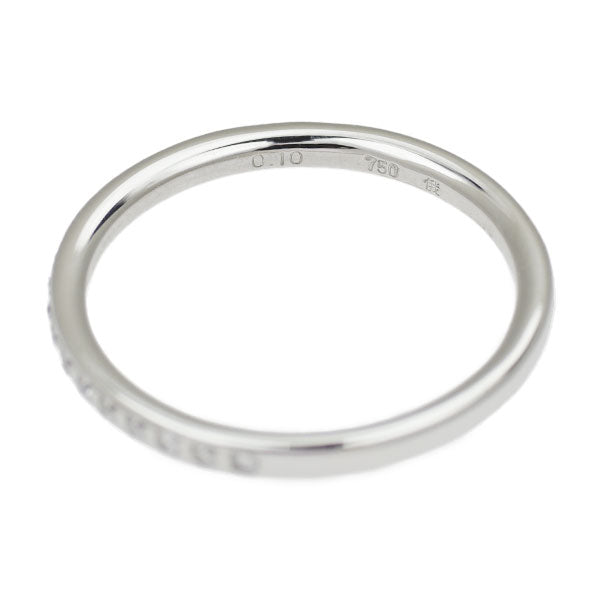 俄 K18WG ダイヤモンド リング 0.10ct かれん ハーフエタニティ
