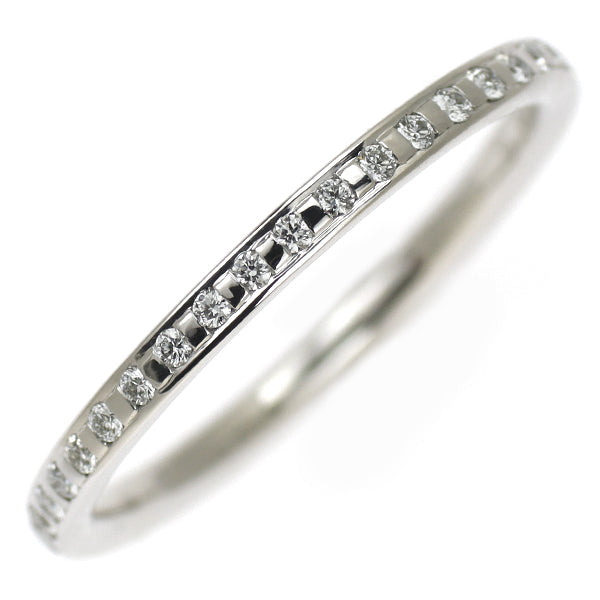 俄 K18WG ダイヤモンド リング 0.10ct かれん ハーフエタニティ