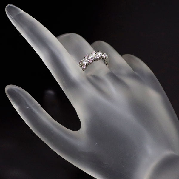 希少 Pt900 天然ピンクダイヤモンド リング 0.20ct D0.70ct