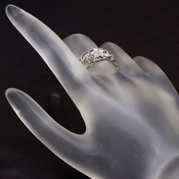 平和堂貿易/NDC Pt950 ダイヤモンド リング 0.39ct フラワー