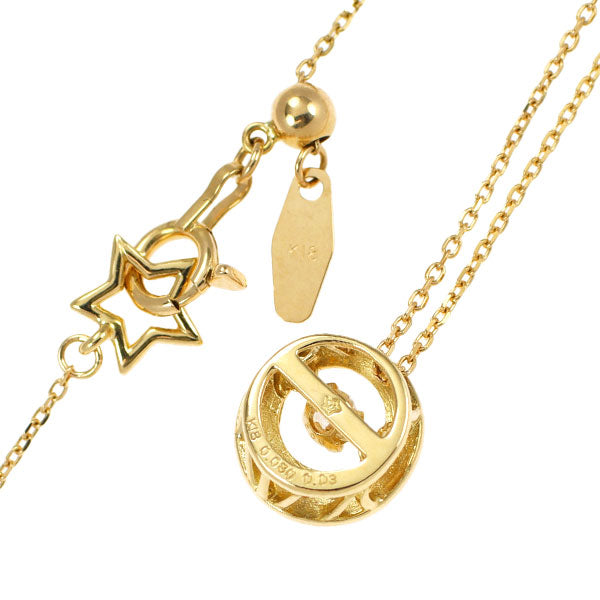 wish upon a star K18YG ダイヤモンド  ペンダントネックレス 0.08ct D0.03ct