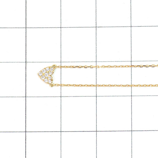 アーカー K18YG ダイヤモンド ペンダントネックレス 0.05ct ハート パヴェ