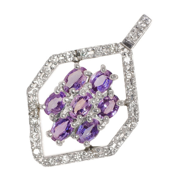 希少 Pt900 アレキサンドライト ダイヤモンド ペンダントトップ 0.82ct D0.17ct