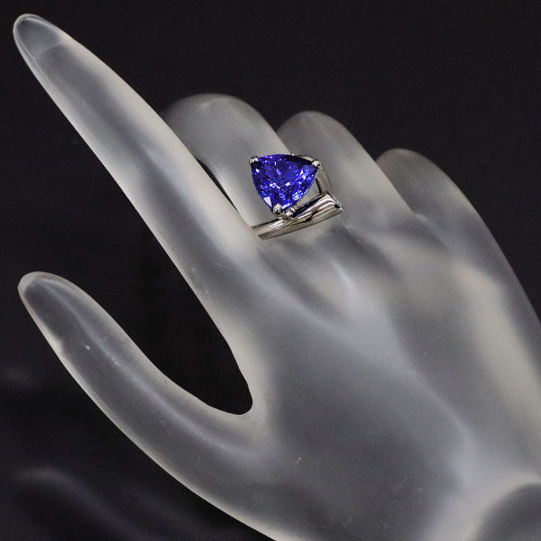 Pt900 タンザナイト ダイヤモンド リング 5.42ct D0.31ct