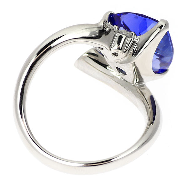 Pt900 タンザナイト ダイヤモンド リング 5.42ct D0.31ct