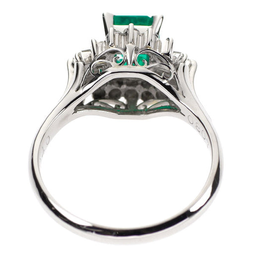 Pt900 エメラルド ダイヤモンド リング 0.807ct D0.40ct — セルビーオンラインストア