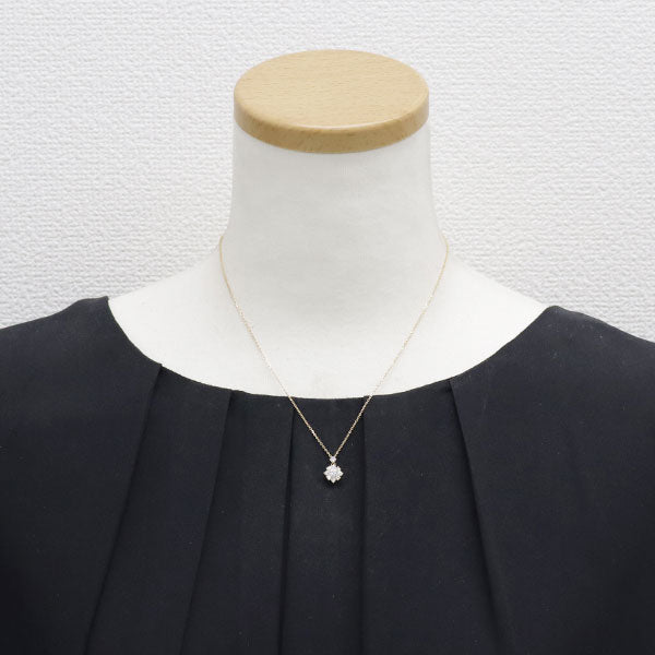 ロイヤルアッシャー K18YG ダイヤモンド ペンダントネックレス 0.23ct D0.30ct