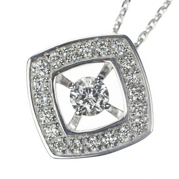 wish upon a star Pt900/ Pt850 ダイヤモンド ペンダントネックレス 0.212ct D0.18ct