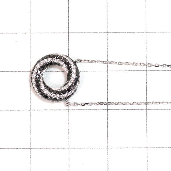 ポンテヴェキオ K18WG カラーレス/ブラックダイヤモンド ペンダントネックレス 0.24ct BD0.26ct
