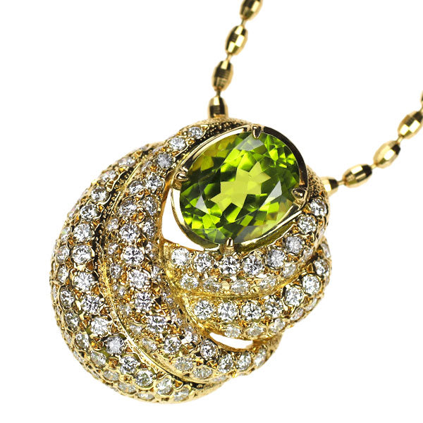 ミキモト ネックレス イエロー&クリア ダイヤ 0.47ct クローバー K18YG | フリマアプリ ラクマ
