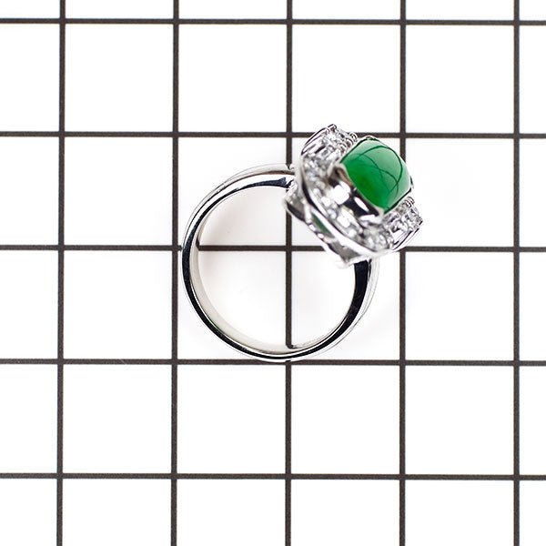 Pt900 翡翠 ダイヤモンド リング 2.35ct D0.28ct