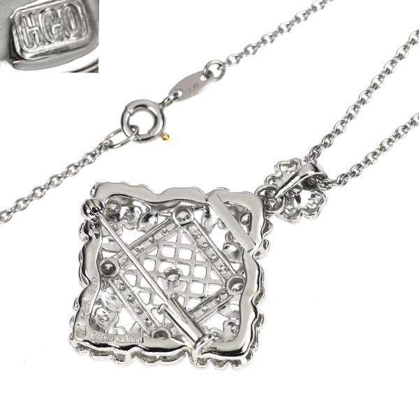 平和堂貿易 Pt950 ダイヤモンド  ペンダントネックレス兼ブローチ 0.69ct