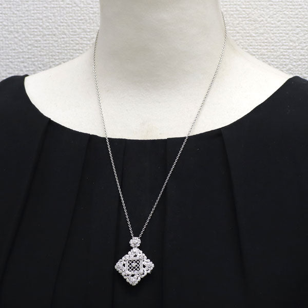平和堂貿易 Pt950 ダイヤモンド  ペンダントネックレス兼ブローチ 0.69ct