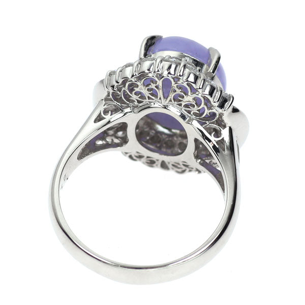 Pt900 ラベンダー 翡翠 ダイヤモンド リング 5.87ct D1.16ct